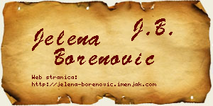 Jelena Borenović vizit kartica